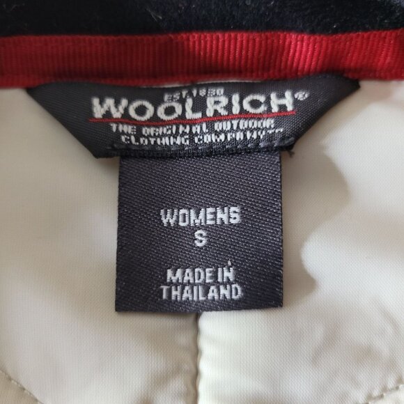 Woolrich Jacket Womens Small Quilted Full Zip Pockets Vanilla Heather 15601 - Picture 5 of 11